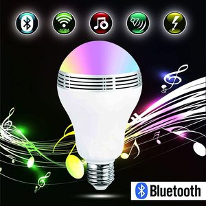 BT ampuller hoparlör, E27 akıllı LED ampul lamba RGB renk değiştirme/müzik çalar/akıllı telefon App - Product Image 5