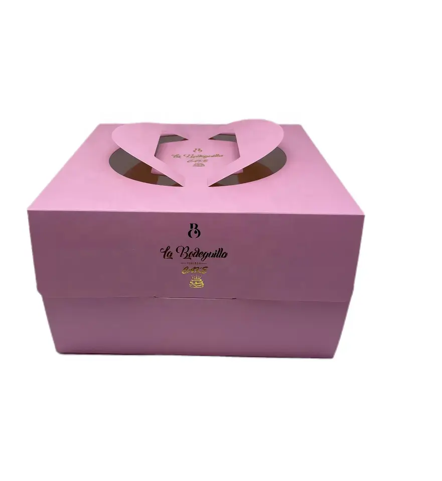Custom printed cheese cake box  cake carrying box birthday cake packaging box