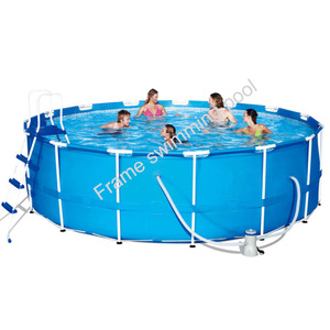 18ftx48inches thép Pro Vòng khung hồ bơi thiết lập, kích thước lớn ngoài trời khung thép hồ bơi 18 ft và 48 trong sâu Intex hồ bơi - Product Image 1