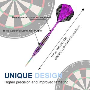 Jeu de fléchettes en métal à 3 tiges en aluminium Jeu de fléchettes en métal Ensembles de fléchettes professionnelles en acier + vols de fléchettes supplémentaires - Product Image 6