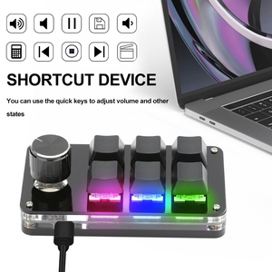 USB Customizable 6-Keys Mini <strong>Mechanical</strong> RGB Wired <strong>Keyboard</strong> with 1 Knob One-Hand Macro <strong>Programmable</strong> Audio &amp; Video Accessory - Product Image 3