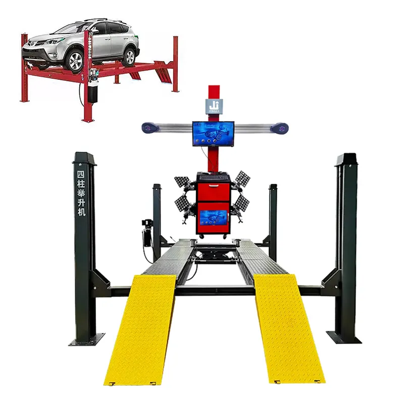 Smontagomme combo car garage equipment 3D car wheel alignment one station auto service machine and tools