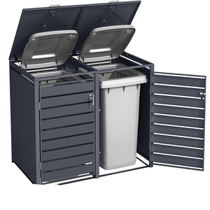 Factory Wholesale Metal Frame Trash <strong>Can</strong> Storage <strong>Bin</strong> Easy Assembly Community Trash <strong>Can</strong> Fence Canopy for Outdoor Use Nature - Product Image 3