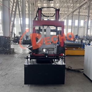 Macchina automatica per la formatura di rulli per arcareccio in acciaio ondulato Purlin PLC sistema di controllo per costruzione di industrie di piastrelle usate - Product Image 2