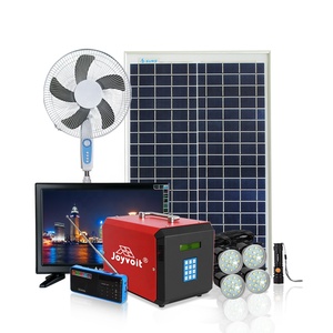 Sistema di energia solare per uso domestico 25Ah LiFePO4 con 6 punti vendita per luci 200W lampadine solari sistema integrato 10A PWM Controller - Product Image 2