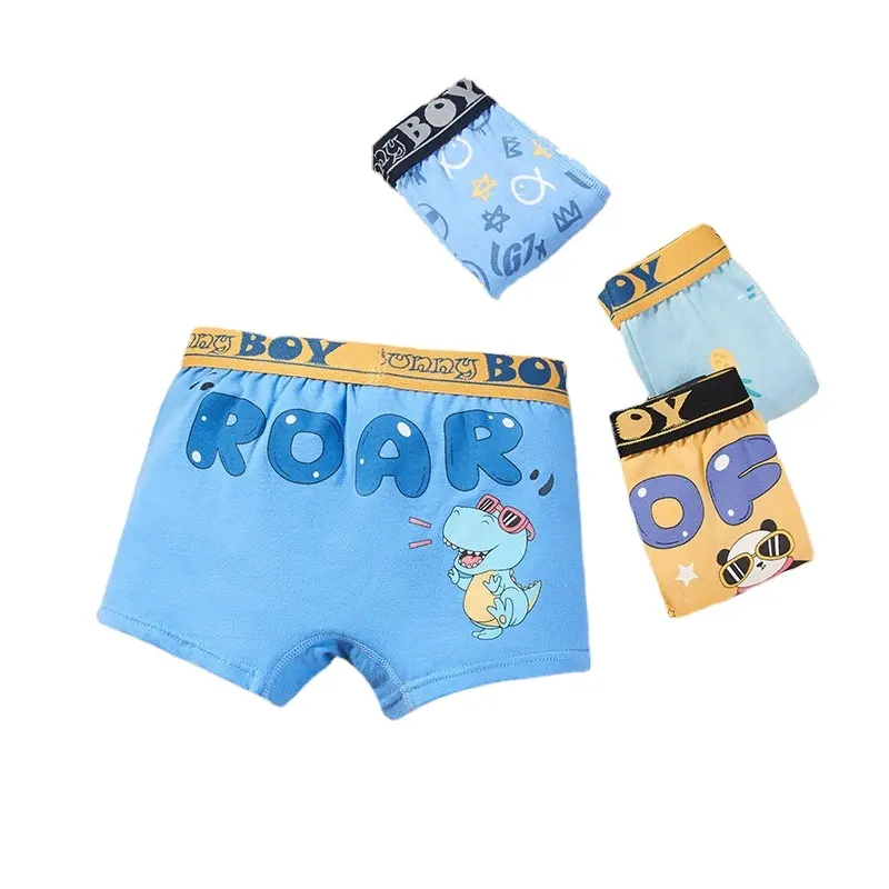 QR Casual Unterwäsche Jungen Teenager Kinder Soft Cotton Shorts Höschen Cartoon Unterhose Kinder Boxer