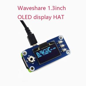 1,3-Zoll-OLED-Display HAT für Raspberry Pi 2B/3B/3B/Zero/Zero W,128x64 Pixel, SPI, I2C-Schnittstelle, eingebetteter Controller