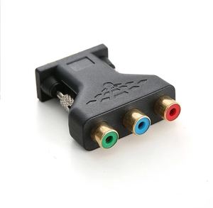 New Arrival <strong>VGA</strong> <strong>RCA</strong> Adapter 3RCA Video Female <strong>to</strong> HD 15 Pin <strong>VGA</strong> Converter Style Component Video Jack Adapter - Product Image 1