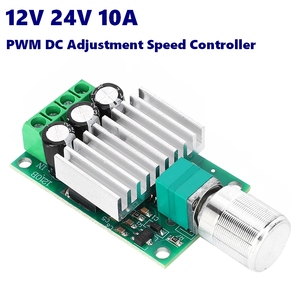 <strong>DC</strong> <strong>Motor</strong> Governor 12V 24V 10A High-Power <strong>PWM</strong> <strong>DC</strong> <strong>Motor</strong> Governor Adjustment <strong>Speed</strong> <strong>Controller</strong> Temperature Dimming Switch - Product Image 2