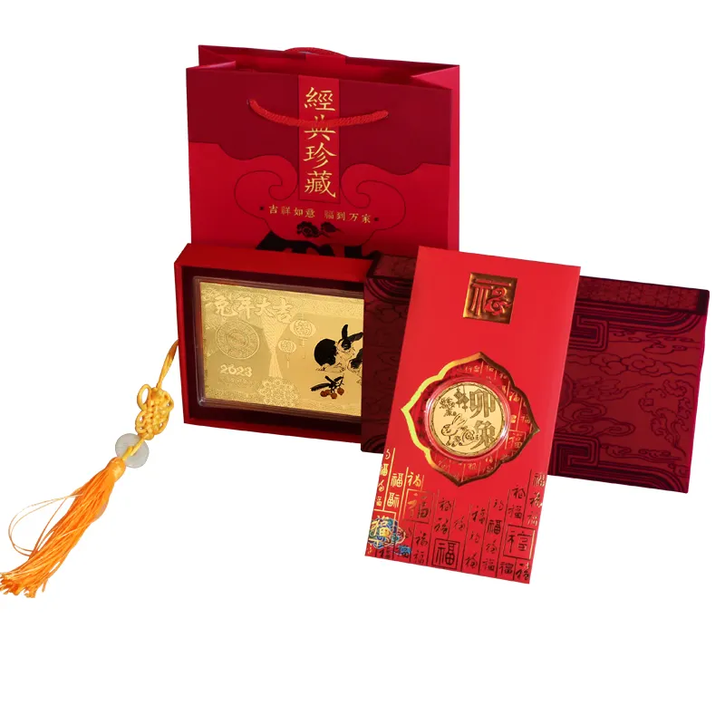 Moneda de Metal de conejo de Jade para Año Nuevo Chino, 3d Moneda de Oro, regalo de fiesta del zodiaco, moneda coleccionable conmemorativa, 2023