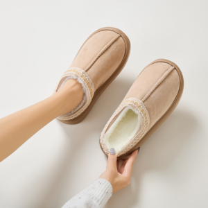 Kış yumuşak Faux süet kabarık kürk ev kapalı sıcak peluş bayanlar kadınlar için erkek ayakkabısı slaytlar terlik - Product Image 6