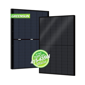 Greensun bảng điều khiển năng lượng mặt trời n-loại tất cả các mô-đun <span class=keywords><strong>PV</strong></span> silicon đơn màu đen GSM-M10/108nhbd 415W <span class=keywords><strong>420W</strong></span> 425W 430W 435W kính kép hai mặt - Product Image 1