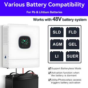 Flowatt 5Kw High Frequency Dc/Ac Inverters 110V/120V 5000W <strong>Output</strong> Single <strong>Phase</strong> 48V Battery Mppt Inverters - Product Image 3