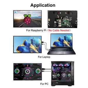 Touch screen da gioco da 10.1 pollici 60HZ IPS Laptop PC LCD Monitor portatile Ultra sottile per Raspberry Pi 4 3 3b con doppio altoparlante - Product Image 4