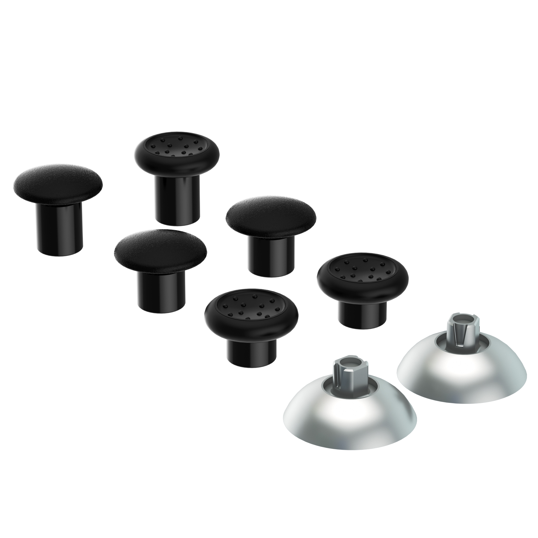 Matte Chroming Silver + black thumbgrips P4J1105WS