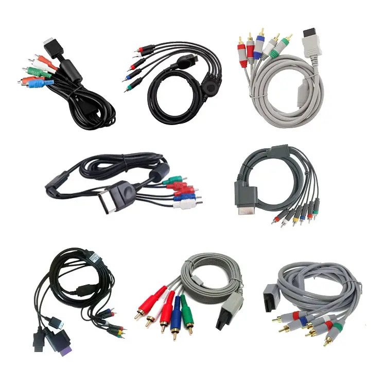 Cable AV de audio y video compuesto para Wii/Wii U/PS2/PS3/PS5/Xbox 360 Slim HD TV RCA Cable de componente