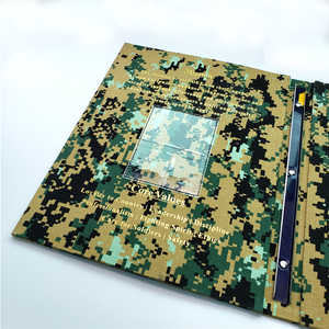 Tùy chỉnh A4 ngụy trang Danh mục đầu tư thư mục chất kết dính bền nylon Polyester PU da mở rộng tập tin Clip văn phòng nộp hồ sơ - Product Image 5