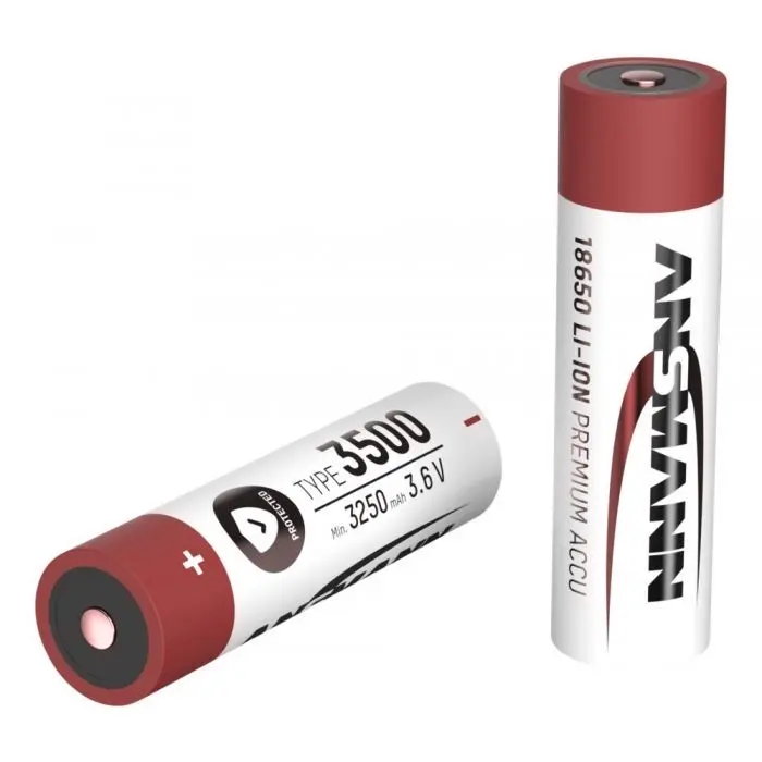 ANSMANN baterai isi ulang Lithium kustom OEM tipe 18650 / 3500 mAh