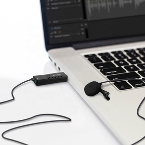 Fifine K053 USB ไมโครโฟน Lapel เสียบและเล่นคอนเดนเซอร์คอมพิวเตอร์ไมค์ด้วยการ์ดเสียง - Product Image 3