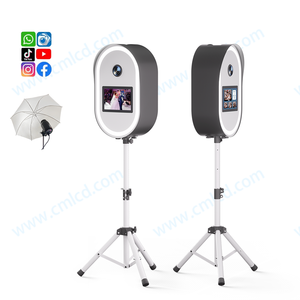 10.1 ''Touchscreen Oval Photo Booth mit Stativ Dslr Photo Booth Maschinen licht Einfache Montage Andere Party zubehör Dslr Booth - Product Image 1