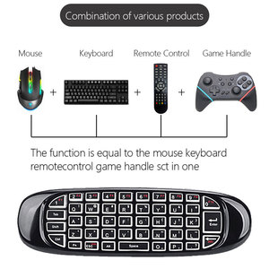Rechargeable Battery LED Backlit Six-axis Gyroscope 2.4GHz Usb air Fly Mini <strong>Mouse</strong> <strong>Keyboard</strong> Remote <strong>Control</strong> C120 air <strong>Mouse</strong> - Product Image 2