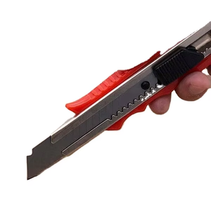 Fabrika kabul Mini ofis kağıdı kesici maket bıçağı 9mm paslanmaz çelik DIY OEM özelleştirilebilir el aletleri emniyet geri çekme - Product Image 3