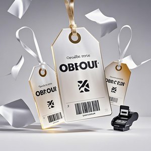 Obrou יוקרה תגי נדנדה להגדיר לוגו מודפס מותאם אישית pvc תלוי תגים בגדים מחרוזת עיצוב נייר עיצוב נייר ביגוד תגים