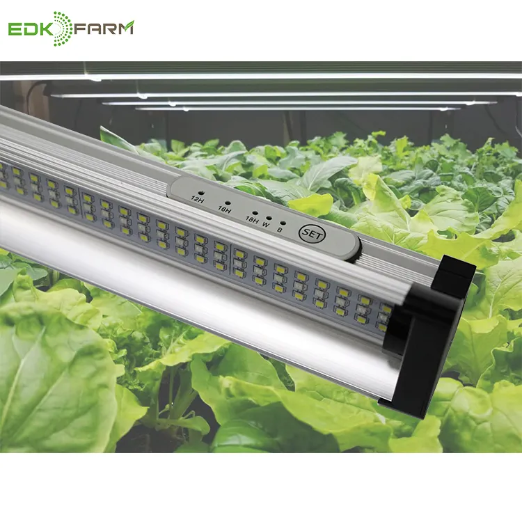 Edk sistema de luz ambiente interno microverde, mini aquapônico inteligente crescer espectro completo luz led com temporizador