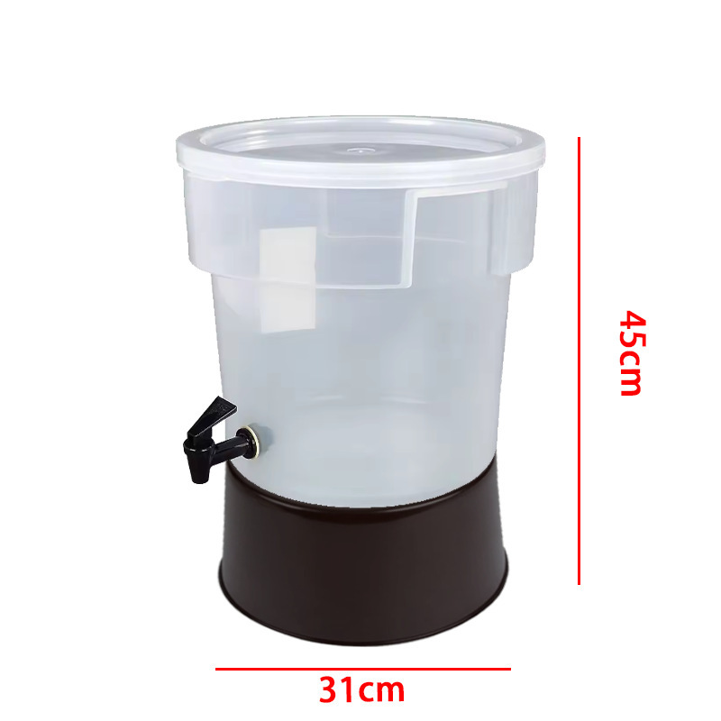 PP round 15L juice bucket with base