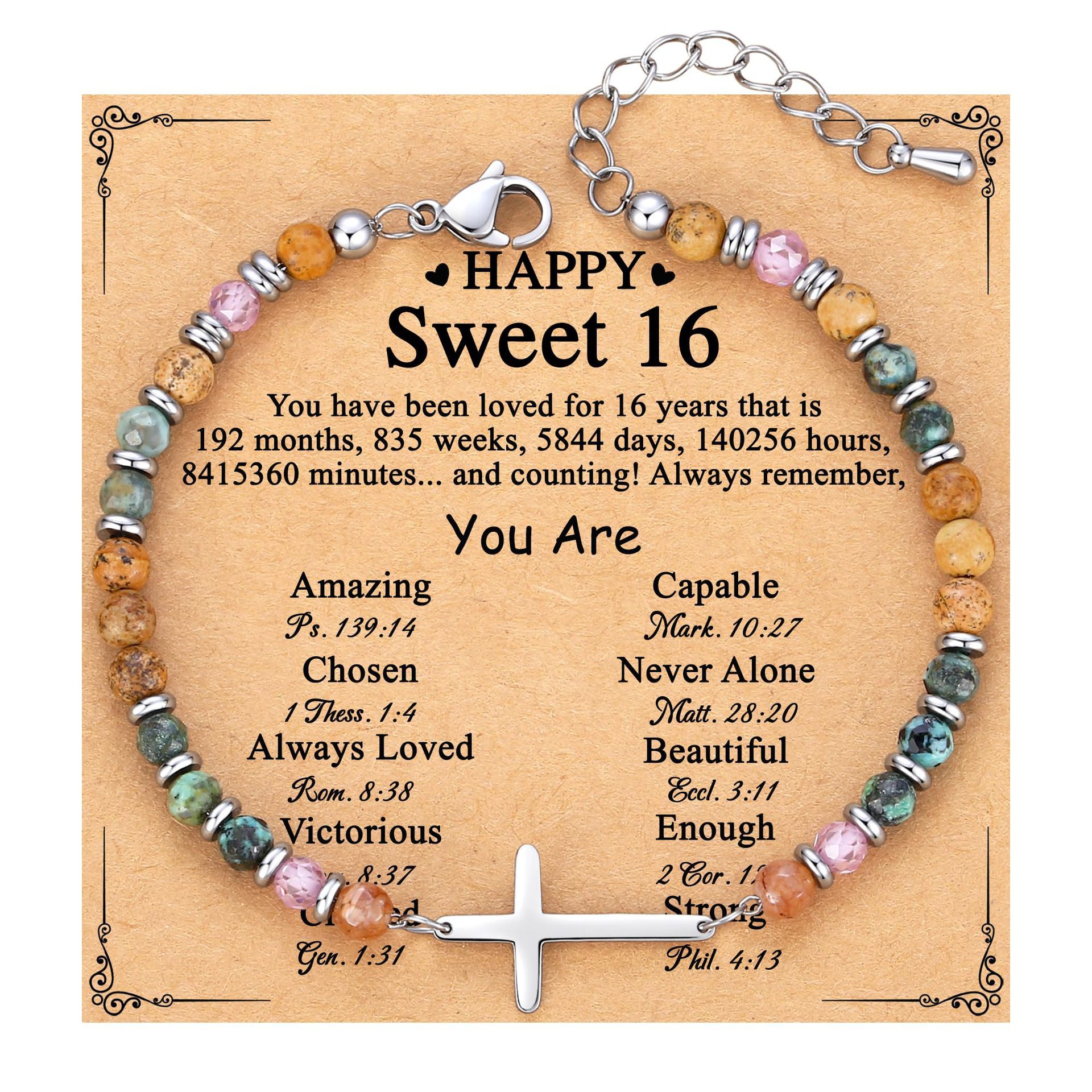 16ème + bracelet Croix Turquoise Africaine