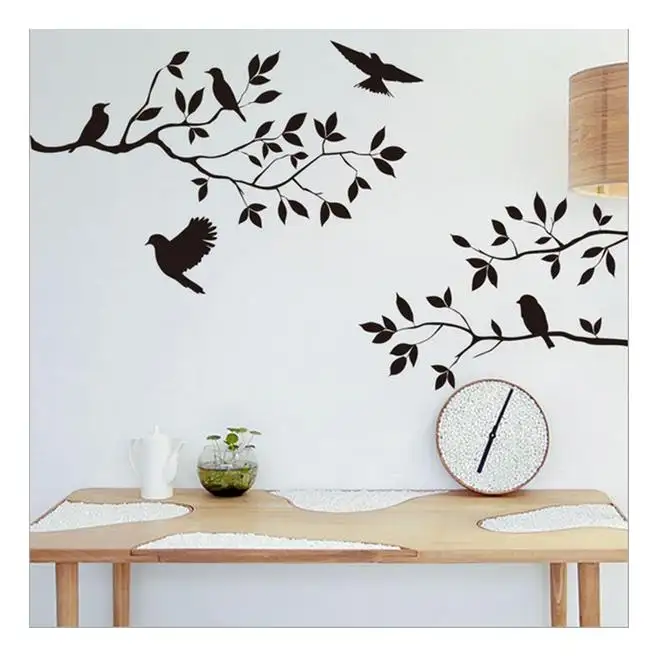 Наклейки на стену с изображением дерева и птицы