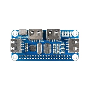 Ahududu Pi için 4 port USB HUB şapka 3/2/sıfır W uzatma prizi USB seri hata ayıklama için USB ile uyumlu