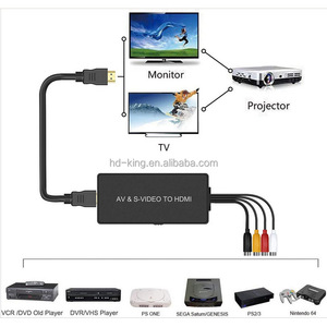 Convertidor de vídeo RCA AV S a HDMI para HDTV DVD STB Compatible con PS2/ PS3 1080P AV RCA CVBS S adaptador de vídeo - Product Image 5