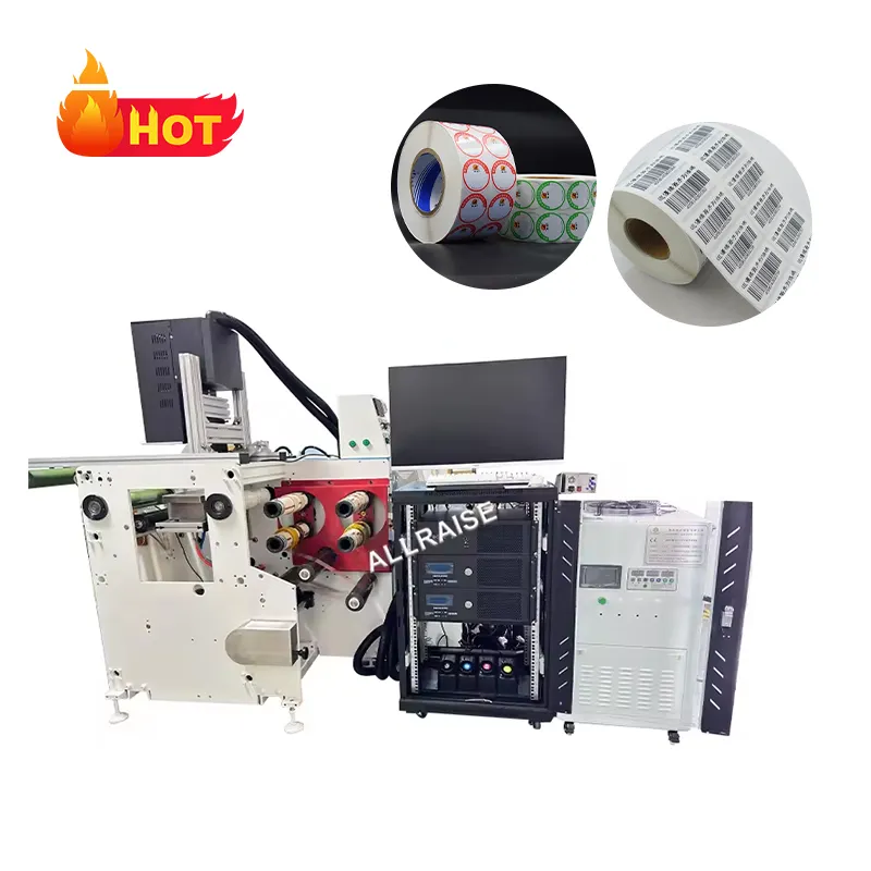 Impressora digital de cartões plásticos A3 A4 Bopp, filme PET de PVC, jato de tinta UV, rolo a rolo, impressora de etiquetas, código de barras e papel de 100 mm