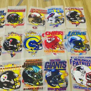 Chất Lượng Cao 7Inch Đội Bóng Đá Sắt Cho Chuyển Không Thấm Nước Bền Truyền Nhiệt Sticker Tùy Chỉnh T-Shirts Có Thể Giặt May - Product Image 2