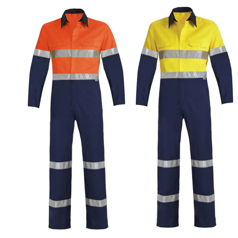 Salopette réfléchissante en coton à manches longues pour champs huileux, chemise, uniforme d'ingénierie, Site sanitaire, soudeur, uniforme de Protection du travail