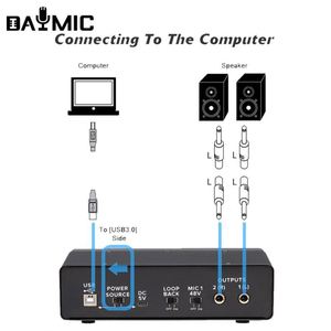 DAYMIC DM202 profession elle Studio aufnahme 2 Eingang 2 Ausgang USB-Audio-Schnitts telle Soundkarte Audio-Interface-Mixer - Product Image 4