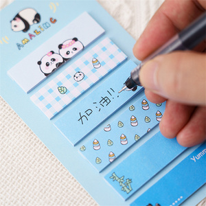 廉价学校办公文具书店促销模切熊猫记事本带页面标记标签彩纸索引便签 - Product Image 6