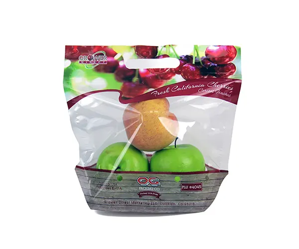 Bolsa de embalaje transparente para frutas y verduras, embalaje portátil de alta calidad para proteger frutas y verduras frescas