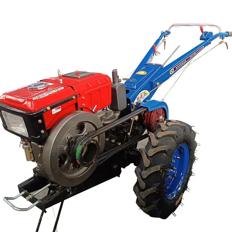 Equipo de brazo para maquinaria agrícola, tractor sobre orugas INI ALK detrás del tractor