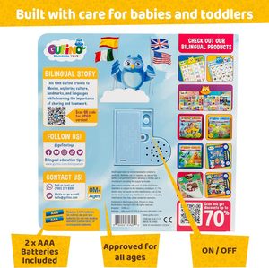 英语和西班牙语互动式双语学习玩具幼儿教育有声读物1-3 - Product Image 6