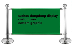 Tùy chỉnh hai mặt biểu ngữ cafe rào cản hàng đợi rào cản với biểu tượng tùy chỉnh và thiết kế trên vải - Product Image 3