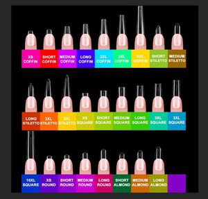 Hot <strong>Sale</strong> 600pcs a Bag Ballerina Coffin Almond Stiletto Round Square Press on Nail <strong>Tips</strong> French Full Cover Soft Gel Nail <strong>Tips</strong> - Product Image 5