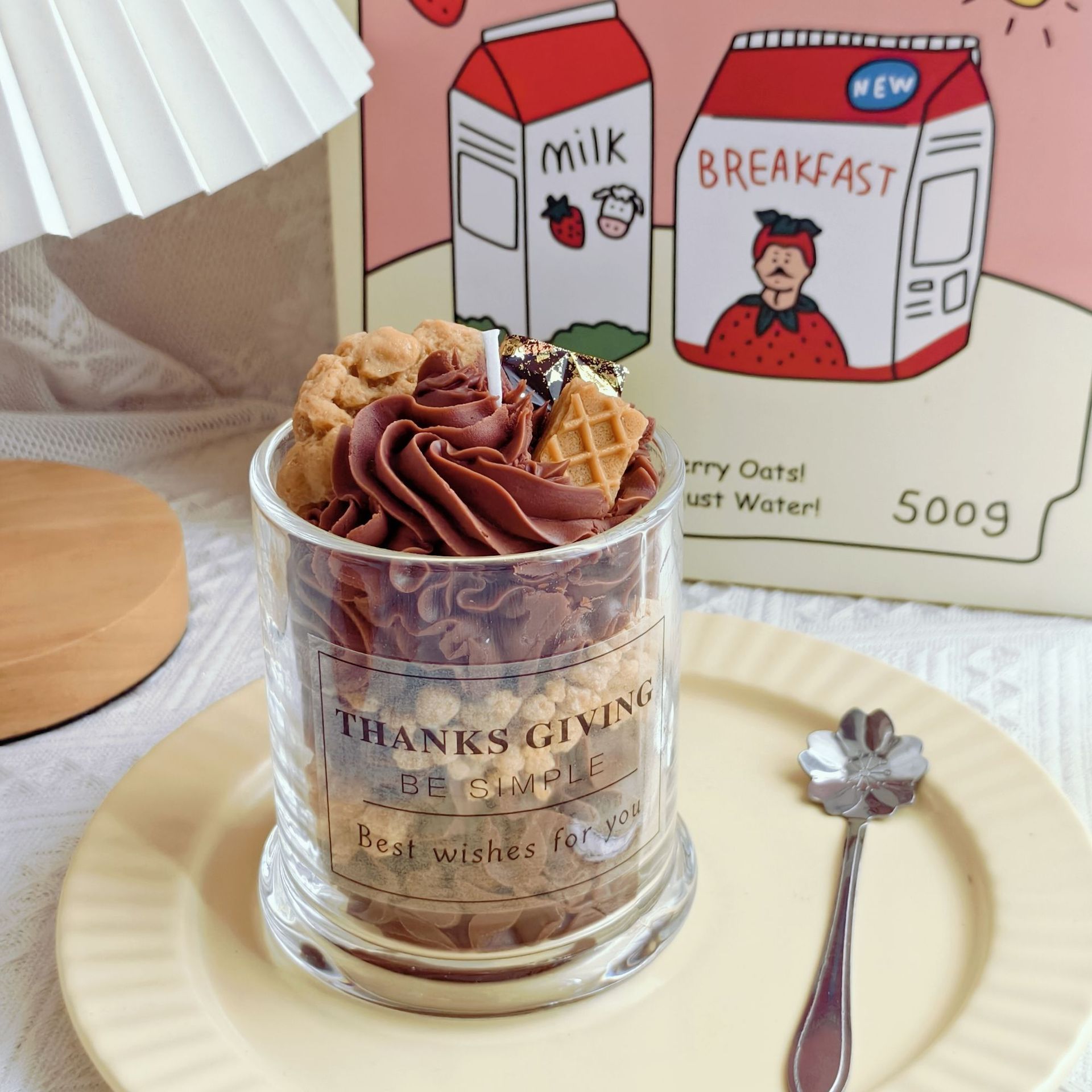 Tasse en son de bois de chocolat