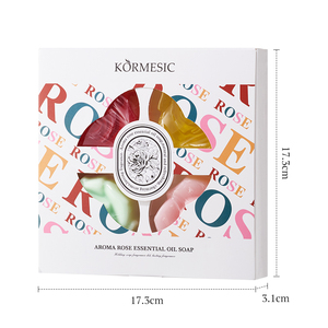 OEM ODM kormesic ชุดของขวัญสบู่100G * 4, ชุดสบู่น้ำมันหอมระเหยกลิ่นกุหลาบทำมือทำความสะอาดผิวขาวใส - Product Image 6