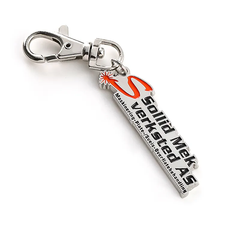 Porte-clés publicitaire en alliage métallique personnalisé, avec logo souvenir et en émail doux, pour anniversaire, société, prix d'usine, haute qualité, nouveau