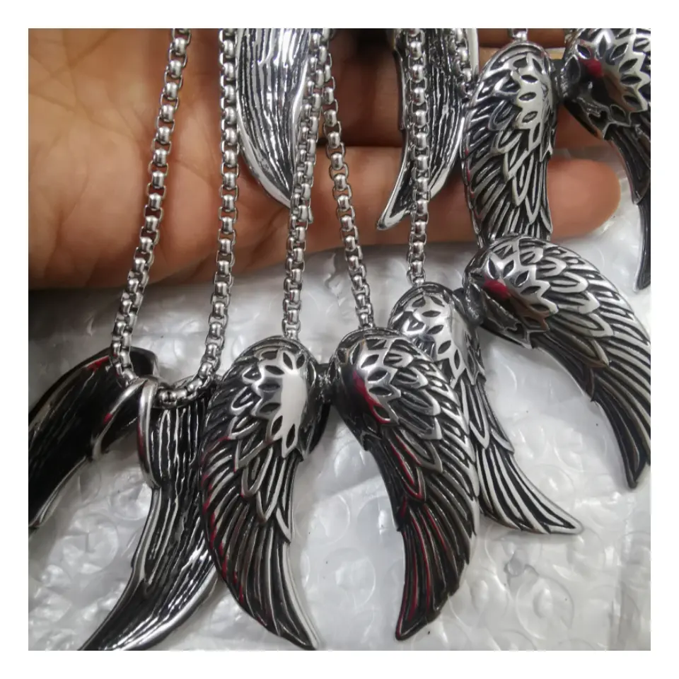 Caicai перо кулон крылья кулон ожерелье из нержавеющей стали кулон для мужчин