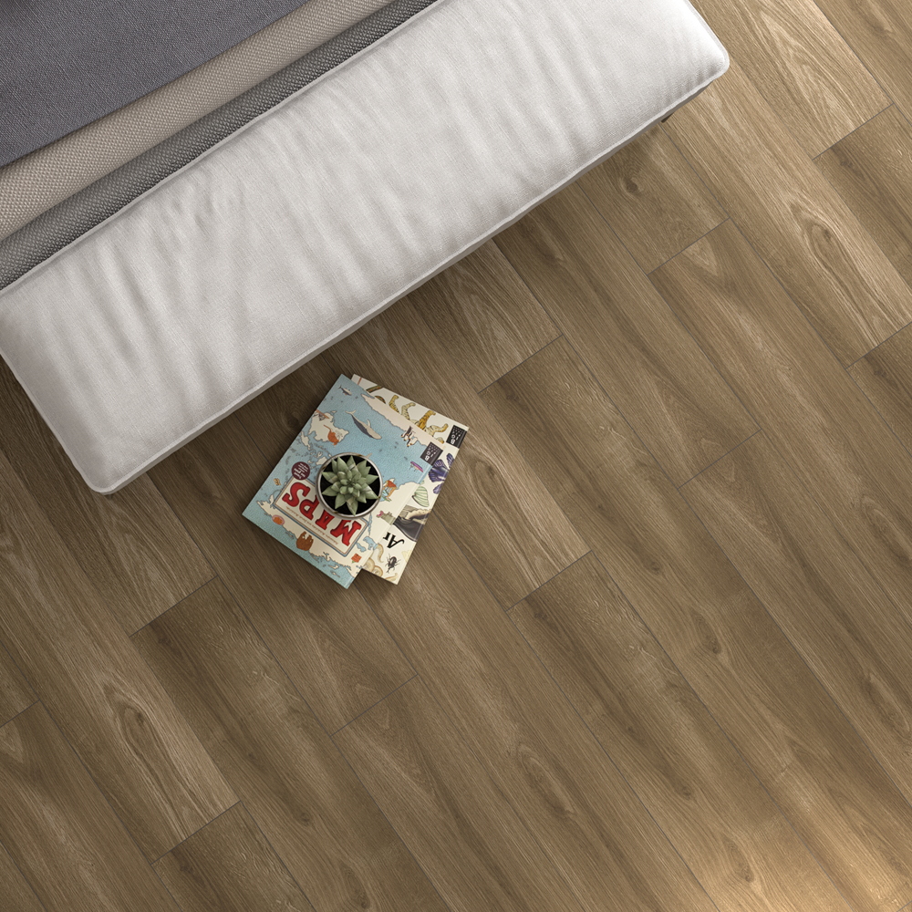 Fujian artificial villa glazed porcelain Wooded floor tiles building materials From factory 200x1200mm