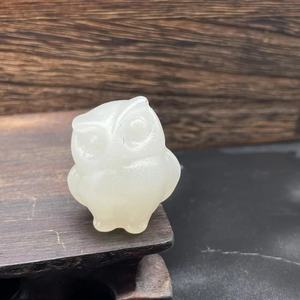 Toptan kristal hayvan taş oyma 3.5cm doğal kristal taş baykuş