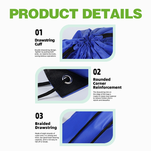 Custom Logo Wholesale Promotional Polyester <strong>Nylon</strong> Drawstring 30cm Shop and Backpack Draw <strong>String</strong> Bags - Product Image 2